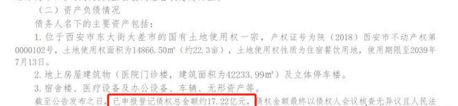 开业6年西安知名医院破产倒闭开元棋牌欠款高达1722亿！(图2)